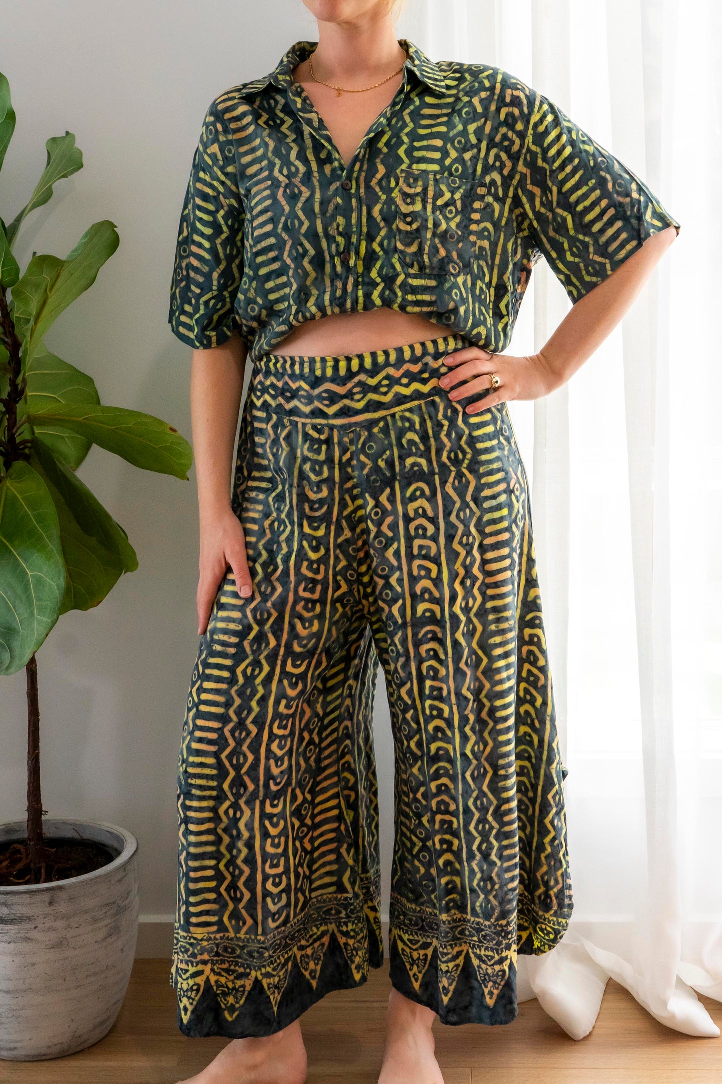 Unisex Batik Shirt- Aztec