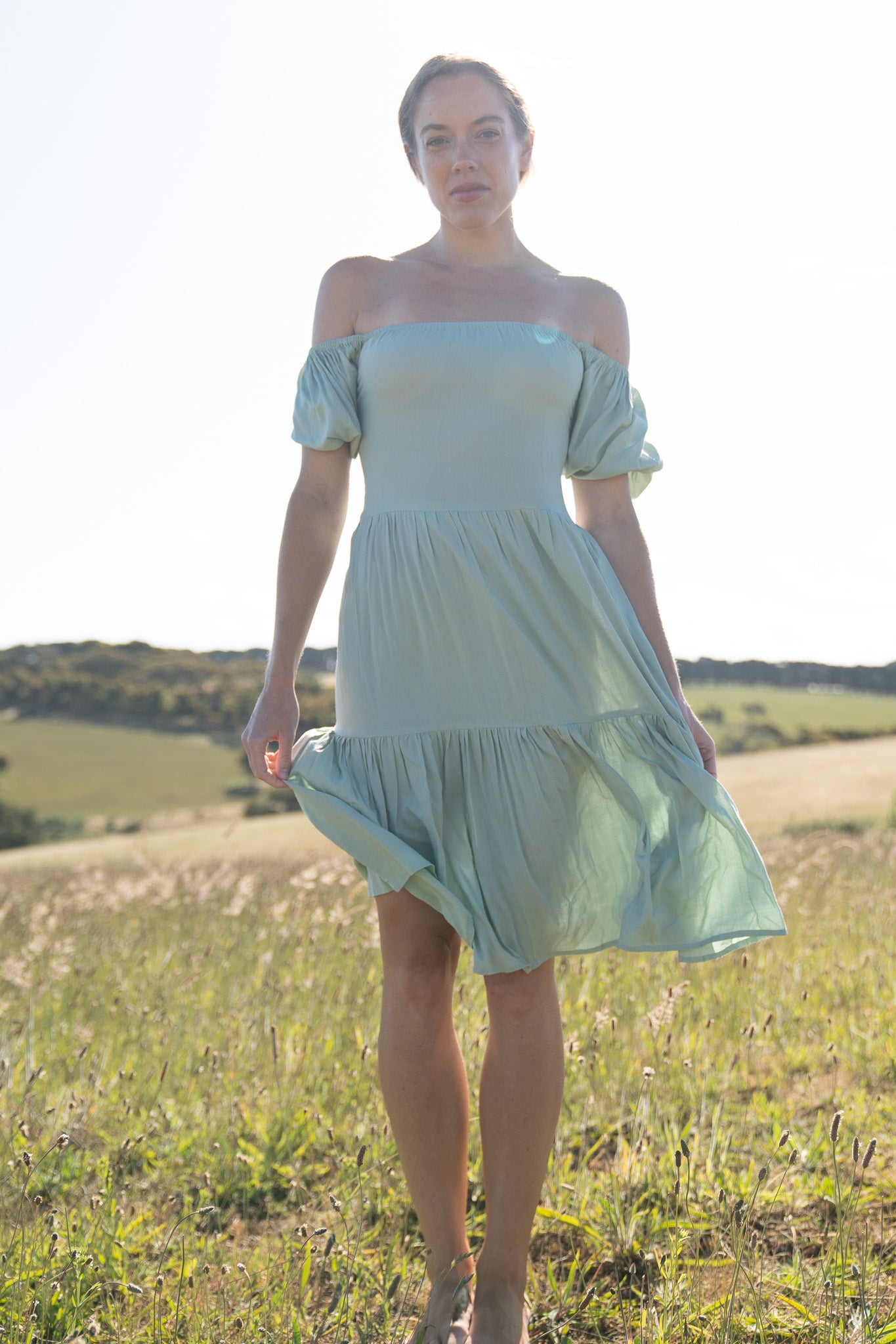 Audrey Dress- Sage Eyota Clothing Audrey Dress- Sage Eyota Clothing
