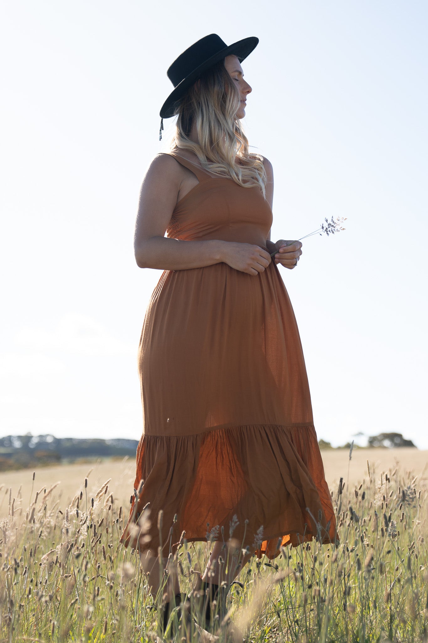 Poppy Dress- Terracotta Eyota Clothing Poppy Dress- Terracotta Eyota Clothing