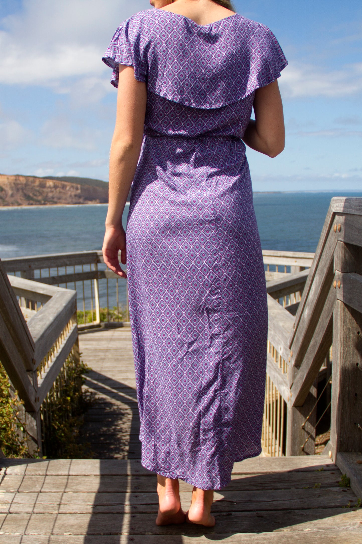 Flamingo Wrap Dress Amethyst Jewel