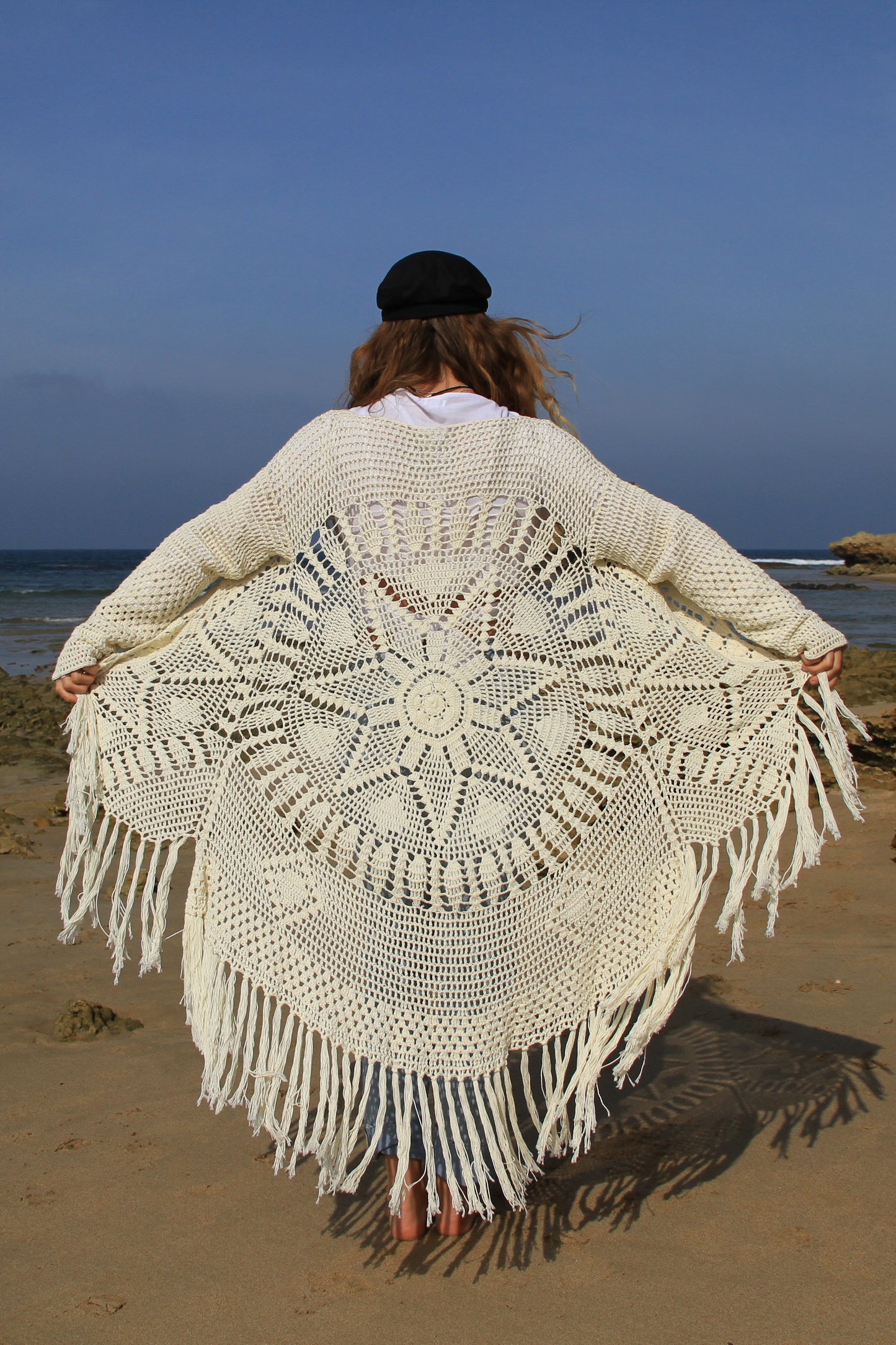 Moongazer Crochet Cardi- Cream