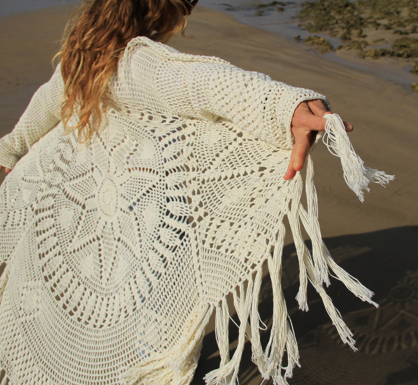 Moongazer Crochet Cardi- Cream