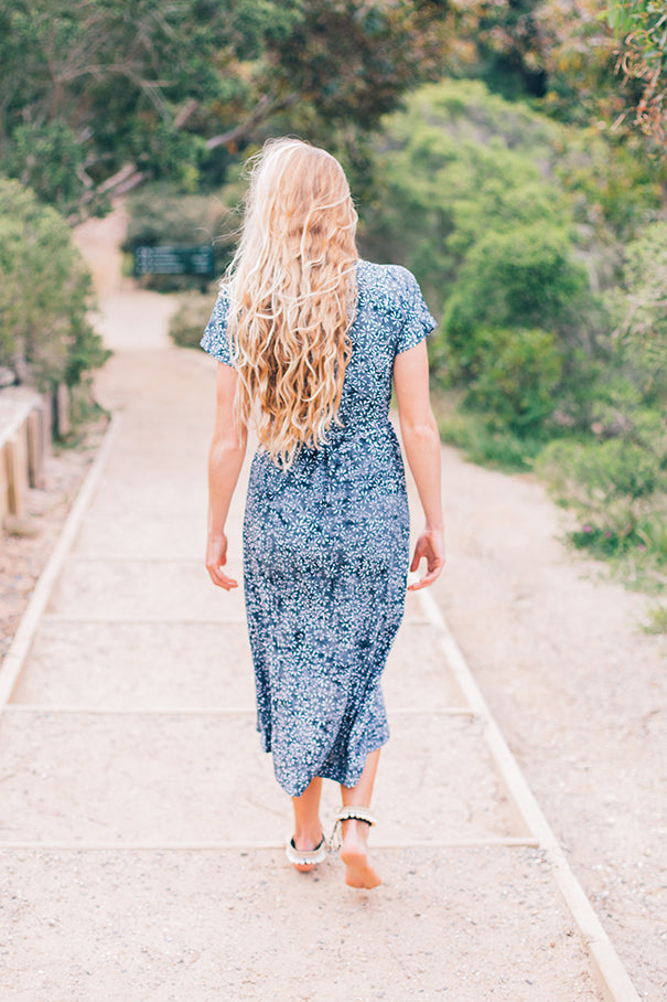 Meg Wrap Dress- Grey