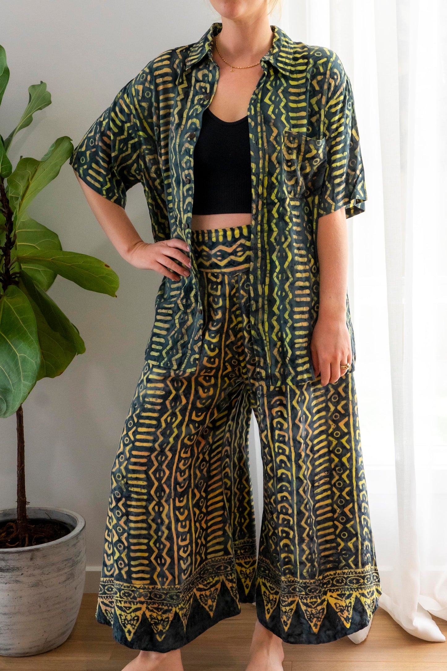 Unisex Batik Shirt- Aztec