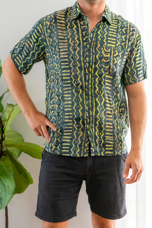 Unisex Batik Shirt- Aztec