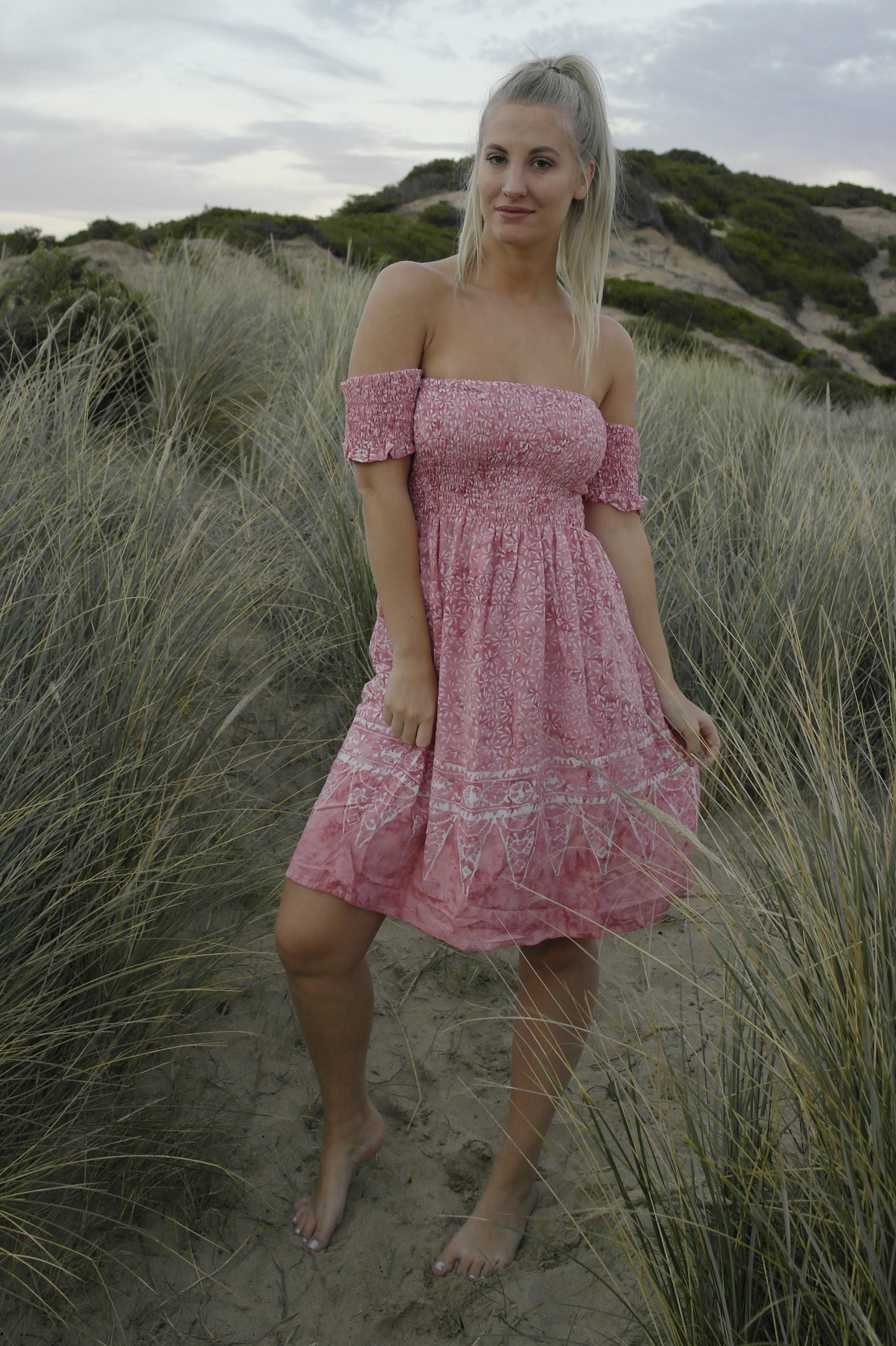 Wild Spirit Dress Short- Faded Pink Floral