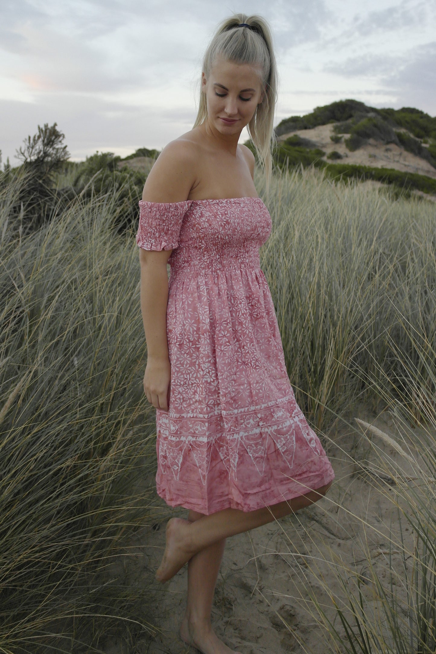 Wild Spirit Dress Short- Faded Pink Floral