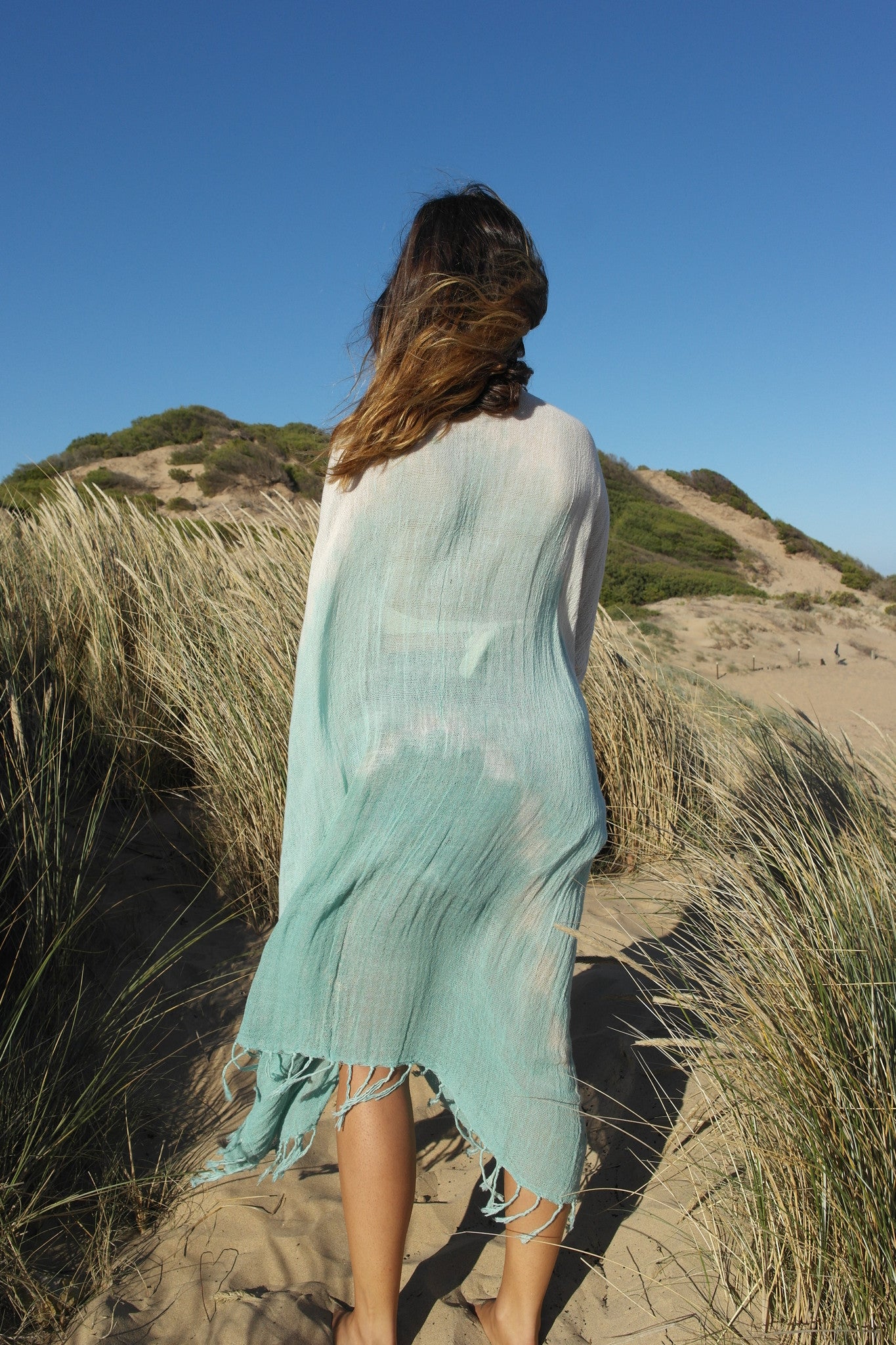 Sunseeker Kimono- Turquoise Oceans
